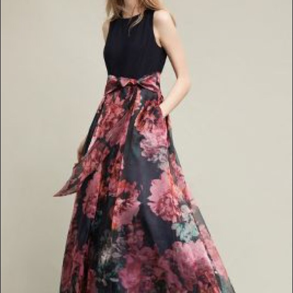 Anthropologie Blooming Bow Dress